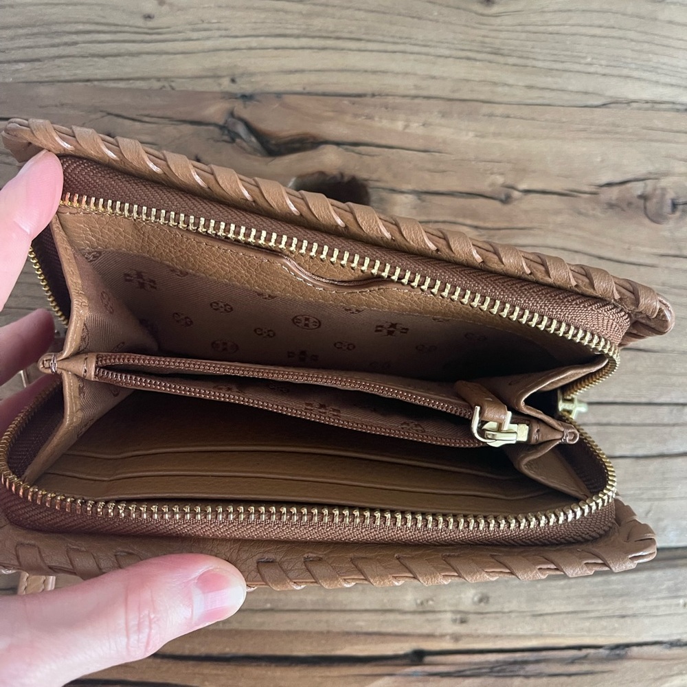 Tory Burch Brown Leather Wristlet - Picture 5 of 6
